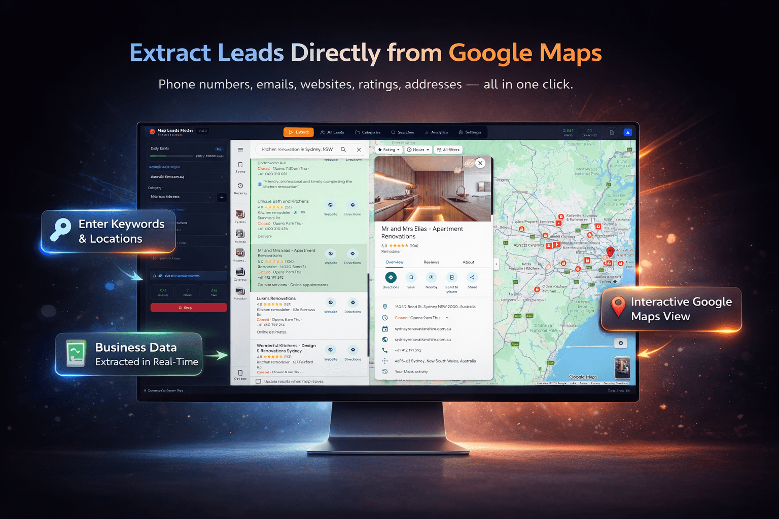 Extract Leads from Google Maps