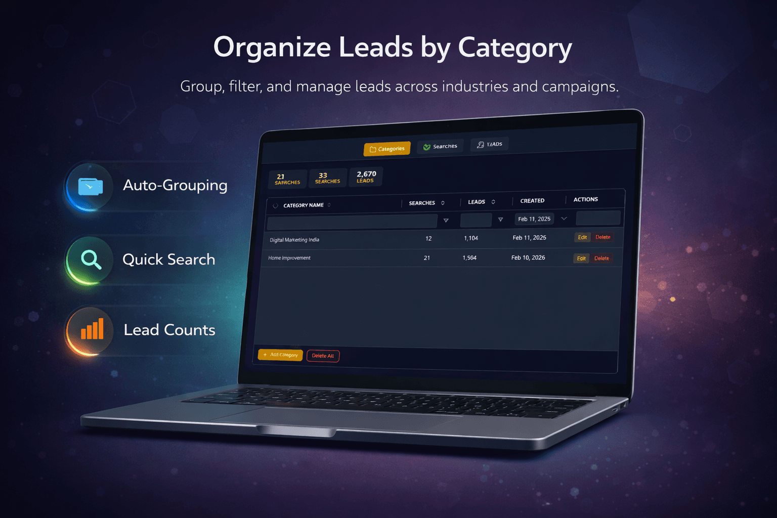 Lead Categories